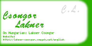 csongor lakner business card